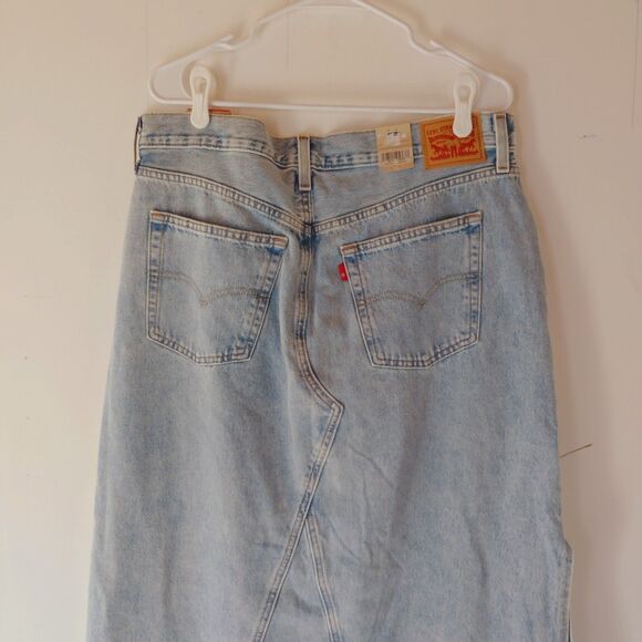 NWT Levi's Women's denim Long Icon maxi skirt size 32 Y2K - Picture 8 of 10